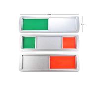 SynMe Grande insegna Libero/Occupato 17,5x5 cm novità: i magneti nel Telaio bloccano l'unità Scorrevole in Metallo in Posizione: può Essere azionata con i Gomiti - Vernice Metallizzata, Adesiva 3M