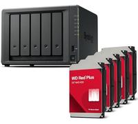 Synology Discstation NAS DS1525+ 20TB Bundle Western Digital (5X 4TB WD Red Plus) serie 5 Bay Plus con Ryzen R1600, 8 GB Ram
