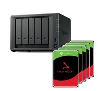 Synology Discstation NAS DS1525+ 60TB Bundle Seagate (5 X 12TB Ironwolf) serie 5 Bay Plus con Ryzen R1600, 8 GB RAM