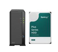 Synology DiskStation DS124 NAS 1 GB di RAM + 1x disco rigido Synology Hat Plus da 8 TB