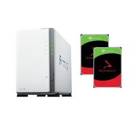 Synology DiskStation DS223j NAS + 2 dischi rigidi Seagate IronWolf da 8 TB
