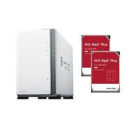 Synology DiskStation DS223j NAS + 2 dischi rigidi WD Red Plus da 2 TB