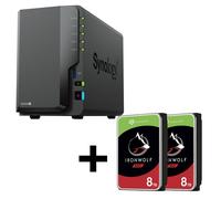 Synology DiskStation DS224+ Contenitore vuoto per server NAS a 2 alloggiamenti + dischi rigidi HDD Seagate Ironwolf SATA da 3,5 NEW