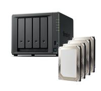 Synology Diskstation NAS DS1525+ 50TB Hard disk (5 X 10 TB) serie 5 Bay Plus con Ryzen R1600, 8 GB RAM