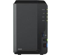 Server NAS Synology DS223 Desktop Realtek RTD1619B 2 GB DDR4 16 TB HDD DiskStation Manager Nero (Synology D223 16TB [WD RED PLUS] bay desktop NAS; quad-core; 2GB non-ECC DDR4; 1 x 1GbE RJ-45 and 3 USB 3.2 Gen ports. [2years warranty]) [DS223/16TB-REDPLUS]