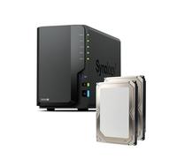 Synology DS225+ 16TB Bundle Best Price HDD 2X 8TB 2-Bay NAS Plus Series - Intel Celeron J4125 Quad-Core, 2GB Non-ECC DDR4 SODIMM 1x2.5GbE e 1x1GbE RJ-45 LAN Port