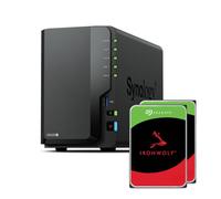 Synology DS225+ 8TB (Seagate Ironwolf 2x4TB) 2-Bay Plus Serie - Intel Celeron J4125 Quad-Core, 2 GB DDR4 SODIMM non ECC 1 x 2,5 GbE e 1 porta LAN RJ-45 1 GbE