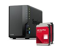 Synology DS225+ Bundle 8TB Western Digital (WD Red Plus 2X 4TB) 2-Bay Plus Series - Intel Celeron J4125 Quad-Core, 2GB Non-ECC DDR4 SODIMM 1x2.5GbE e 1x1GbE RJ-45 LAN Port