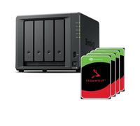 Synology DS425+ 24TB Bundle Seagate (4 X 6TB Seagate Ironwolf) 4 Bay Desktop NAS; con processore Intel Celeron J4125 quad-core, 2 GB DDR4 RAM aggiornabile a 6 GB