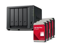 Synology DS425+ 32TB Bundle Western Digital (4X 8TB WD Red Plus) 4 Bay Desktop NAS; con processore Intel Celeron J4125 quad-core, 2 GB DDR4 RAM aggiornabile a 6 GB