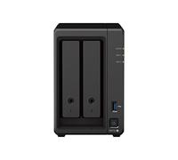 Synology DS723+ - Discstation NAS a 2 bay (AMD Ryzen™ 4 thread R1600 dual-core 2 GB Ram 2 porte LAN RJ-45 1GbE), pacchetto da 16 TB con 2 dischi WD Red Plus NAS da 8 TB