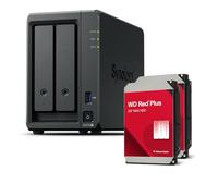 Synology DS725+ 24TB Bundle Western Digital (WD Red Plus 2X 12TB) 2 Bay Plus serie con Ryzen R1600, 4GB RAM (32GB max), 1x 2.5GbE, 1x 1GbE, 2x slot M.2 NVMe