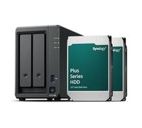 Synology DS725+ - Discstation NAS a 2 bay (AMD Ryzen 4 thread R1600 dual-core 4 GB RAM 2 porte RJ-45 1GbE), 8 TB bundle con 2 X HAT3300-4T