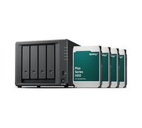 Synology DS925+ - NAS a 4 bay (AMD Ryzen Embedded V1500B Quad-Core 4GB Ram 2xRJ-45 1GbE porta LAN), 16TB bundle con 4X HAT3300-4T