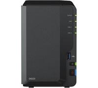 Synology Soluzione NAS desktop DS223 da 32 TB a 2 alloggiamenti installata con 2 unità HAT5300 da 16 TB