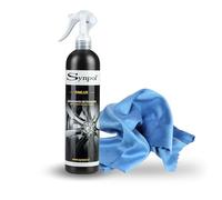 Synpol - Kit Pulitore Cerchi Auto più Panno in Microfibra - Sgrassa e Deterge - Moto, Camper, Camion - per Cerchi in Acciaio o in Lega di Alluminio