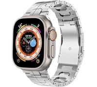 synsing Cinturino in titanio ultra 2, compatibile con Apple Watch Ultra 49 mm, 45 mm, 44 mm, 42 mm, 41 mm, 40 mm, 38 mm, in metallo di titanio, con chiusura sicura, compatibile con iWatch SE Serie 9,