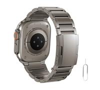 Synsing Cinturino in titanio Ultra 2, compatibile con Apple Watch Ultra 49 mm, 45 mm, 44 mm, 42 mm, 41 mm, 40 mm, 38 mm, ricambio in metallo per iWatch SE Serie 9, 8, 7, 6, 5, 4, 3, 2, 1