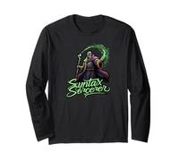 Syntax Sorcerer Coding Wizard Funny Programmer Maglia a Manica