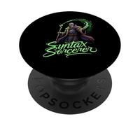 Syntax Sorcerer Coding Wizard Funny Programmer PopSockets PopGrip Adesivo