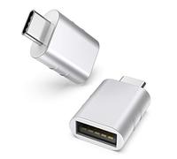 Syntech Adattatore da USB C a USB Confezione da 2 adattatori da USB-C maschio a USB3 femmina Compatibile con iPhone 17e/17pro MacBook Pro Air 2021 iMac iPad Mini 6/Pro e altri dispositiv argento
