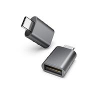 Syntech Adattatore USB C a USB 2 pezzi, Conversione da Thunderbolt 5/4 a Type C 3.1/3.0/2.0 per iPhone 17e/17 16 15 Pro Max MacBook Pro/Air, Galaxy S, Google Pixel, Dell XPS
