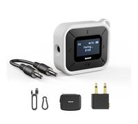 Syntech Aereo Bluetooth Trasmettitore Ricevitore con Extra Dual 3.5mm AUX Adattatore, LED Display A Bassa Latenza Dual Link Bluetooth 5.3 Auricolare Adattatore per Auto AirPods Cuffie senza Fili