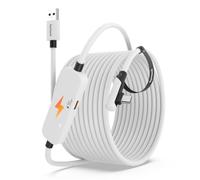 Syntech Cavo Link con funzione di ricarica, 6 m, compatibile con accessori Oculus/Meta Quest 3/3S, Quest2/Pro Link per PC/SteamVR con porta di ricarica estesa, cavo di ricarica USB 3.0 A a C VR