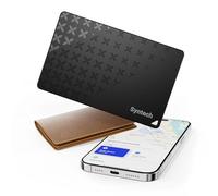 Syntech Smart Tracker sottile per portafoglio, batteria ricaricabile, funziona con Apple Find My (solo iOS), IP68, impermeabile, Bluetooth, per portafoglio, bagagli, passaporti e borse