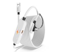 Syntech VR Cavo Link con Ricarica 5M Compatibile con Meta Quest 3S/Quest 3/Oculus Quest2 Accessori, Cavo Link USB 3.0 con Porta di Ricarica Extra, per PC/SteamVR e Gameplay Esteso