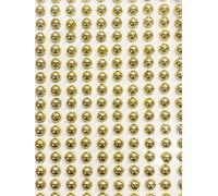 Syntego 400 perle autoadesive da 6 mm, piccole perle rotonde attaccate su perline adesive come decorazione (oro metallizzato)