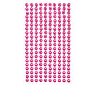 Syntego 400 perle autoadesive da 6 mm, piccole perle rotonde attaccate su perline adesive come decorazione (rosa fluo)