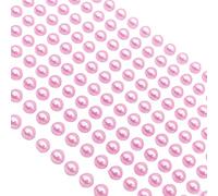 Syntego 400 perle autoadesive da 6 mm, piccole perle rotonde incollate su perline adesive come decorazione (rosa)
