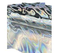 Syntego 5 fogli A4 Premium olografico effetto lava, su un lato, 240 g/m², copertina (argento)