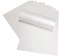 Syntego 50 fogli di carta perlescente bianco ghiaccio perlato brillante A4 double face perlato 290 g/m²