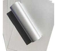 Syntego - Fogli A4 argentati, fogli perlescenti biadesivi da 120 g/mq, adatti per stampanti laser e a getto d'inchiostro, confezione da 50