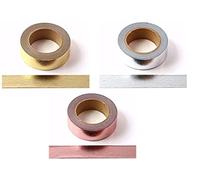 Syntego Nastro adesivo decorativo Washi 15 mm x 10 m (oro, argento e oro rosa)
