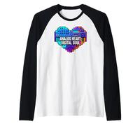 Synth Music Producer Analog Heart Digital Soul Maglia con Maniche Raglan