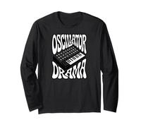 Synthesizer Oscillator Drama Retro Analog Keyboard Synth Maglia a Manica
