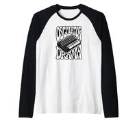 Synthesizer Oscillator Drama Retro Analog Keyboard Synth Maglia con Maniche Raglan