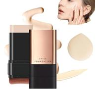 Synthetic Foundation Stick,2 in 1 Luxury Anti-Wrinkle Foudation Stick,Double-Head Foundation Make Up Stick,Hydrating Lightweight Foundation Stick with Brush,Flawless Eraser Foundation Stick (02#, 1pc)