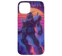 Synthwave Samurai Mecha Robot giapponese retrò Custodia per iPhone 15 Plus