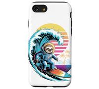 Synthwave Surfista Pigro Bradipo Astronauta Bradipi Custodia per iPhone SE (2020) / 7/8