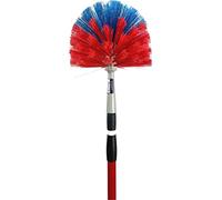 Synx Tools Sfera per rabbia Rosso/Blu - Ragnatela con manico telescopico 175 cm - Sfera estendibile - Plumeaus - Pulizia - Spugna - Duster