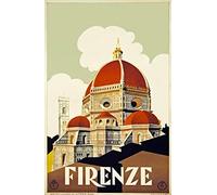 SYNYEY Vintage Italy Firenze Florence Italian Travel Poster - Matte Frameless Gift 11 x 17 inch(28cm x 43cm) - Studio Decorazione - IT-00189