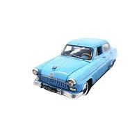 SYOEUR 01:43 per il Volga sovietico M21 in lega di simulazione auto pressofusione replica modello display ornamenti per Set Giochi Modello Auto per Hobby(Blu)