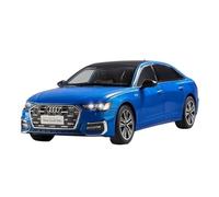 SYOEUR 1:18 Per Audi A6 L Pressofuso Lega Auto Giocattolo Collezione Luci Suoni Porte Dell'auto Possono Essere Aperte Set Giochi Modello Auto per Hobby(Blu)