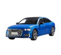 SYOEUR 1:18 Per Audi A6 Modello In Metallo Pressofuso Per Auto In Lega Con Suono Luce Tirare Indietro L'ornamento Del Display Alla Moda Set Giochi Modello Auto per Hobby(Blu)