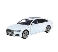 SYOEUR 1:18 Per AUDI A6L Modello Di Auto Pressofuso In Lega Grandi Dimensioni In Metallo Raccogliere Hobby Boutique Interni Set Giochi Modello Auto per Hobby(White)