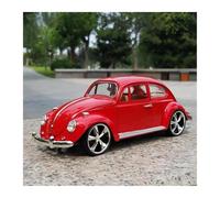 SYOEUR 1:18 Per Auto Classica Maggiolino Nero Pressofusa Modello Di Simulazione Ornamenti Per Collezione Set Giochi Modello Auto per Hobby(Rosso)